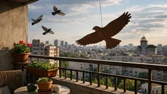 Silueta de uliu pe balcon: funcționează pentru alungarea porumbeilor?