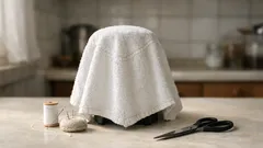 Cum faci o husă pentru electrocasnice dintr-un prosop vechi, în 15 minute