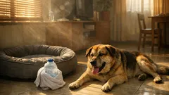 Truc simplu pe caniculă: pune un pachet cu gheață lângă culcușul câinelui, nu sub el