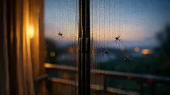 Plasă anti-insecte cu închidere magnetică: aerisești seara fără țânțari în casă