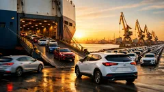 O navă cu peste 5.000 de mașini electrice și hibride: ce semnal dă pentru prețuri, inclusiv în România