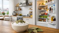 Truc simplu cu dafin și bicarbonat care îți scoate mirosurile din frigider și dulap